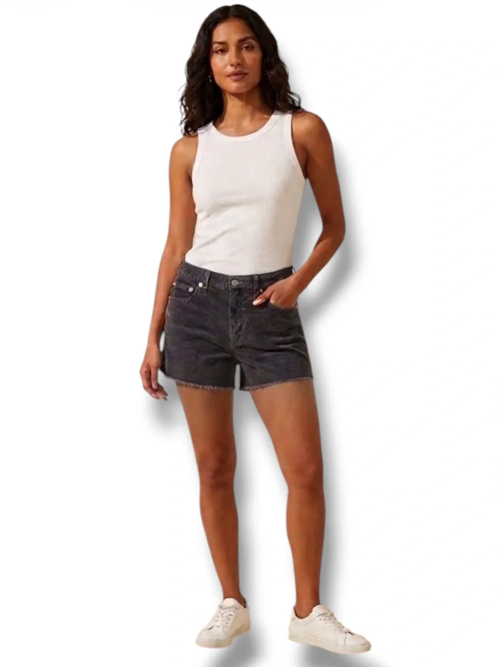 GAP Shorts Gray Corduroy Cut Offs Frayed Raw Hem Casual Vacation Summer Size 6 🍭